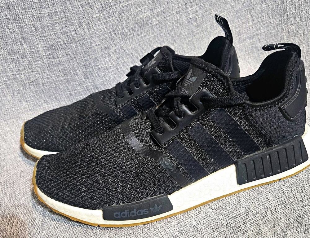 Adidas NMD R1 B42200 Black Gum Men’s 11 Women’s 12 Boost Running Sneakers